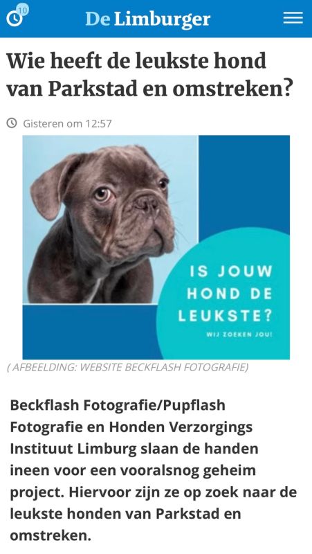 Beckflash Fotografie staat in Dagblad De Limburger